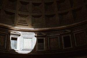In the Pantheon. When you put your foot inside of the Pantheon you’ll know immediately you’re surrounded by important...
