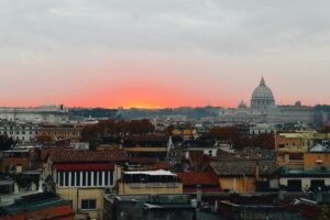 cityscape during sunrise