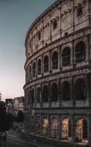 Ancient Roman Coliseum in Rome, Italy.