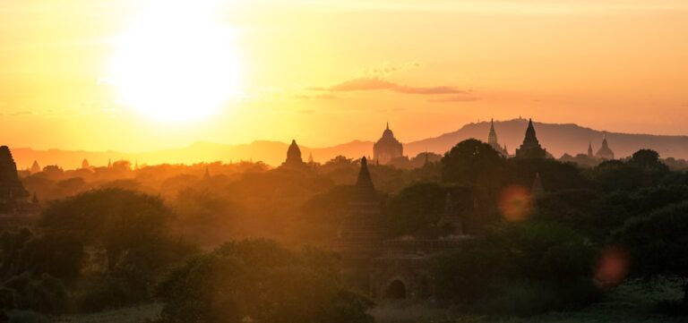 Sunset over Bagan, Myanmar