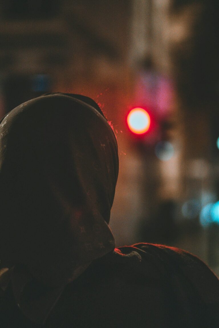a person wearing a mask