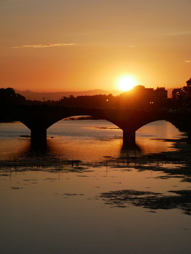 a bridge over a river