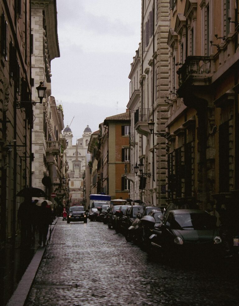 A rainy day in Rome.