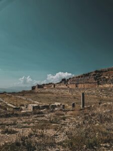 the ruins of the ancient city of pompei