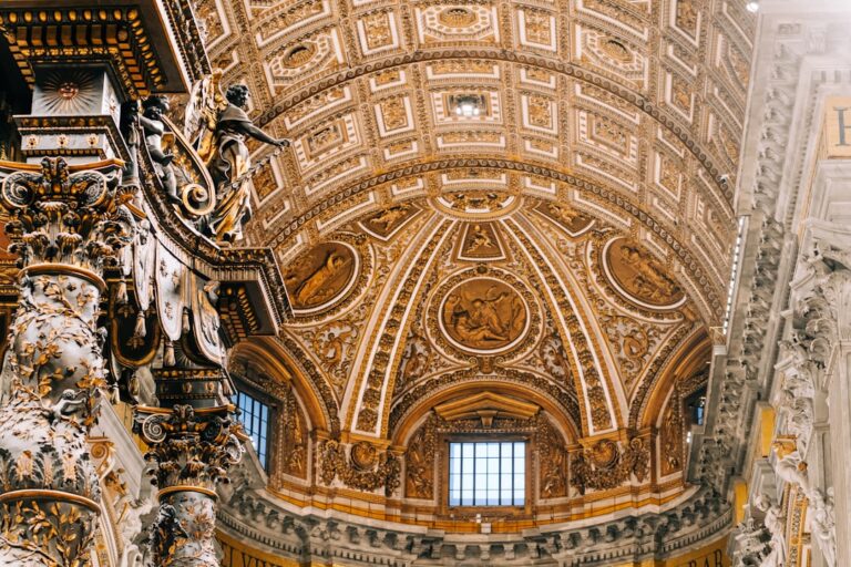 Detail of the interior of St Peter's Basilica, Vatican City