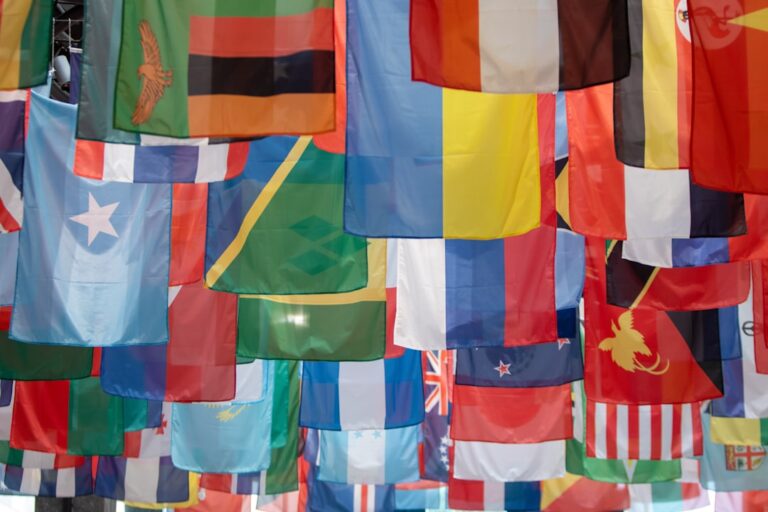 National flags at FAO Headquarters in Rome