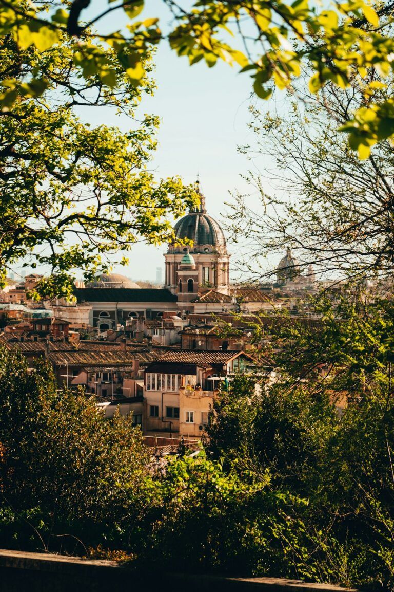 a view of a city from a distance