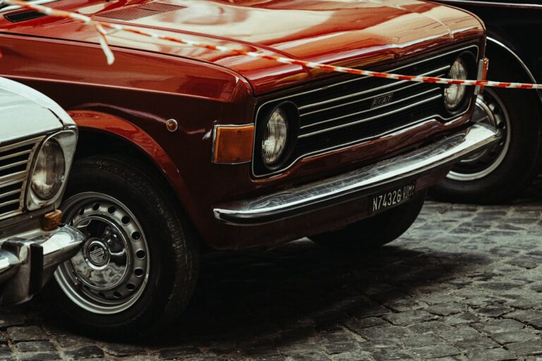 Vintage Fiat on a Roman Film Set