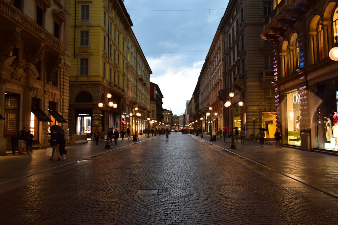City center. Evening photo