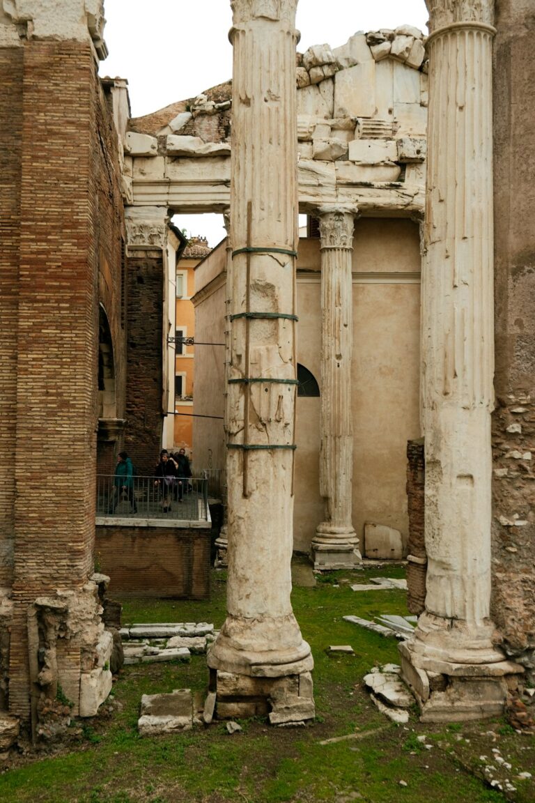 The ruins of the ancient city of pompei