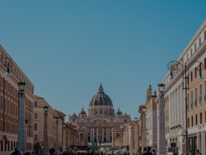 A view of st. peter's basilica in rome.